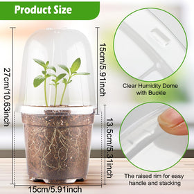 RooTrimmer humidity dome snaps securely for stable propagation.