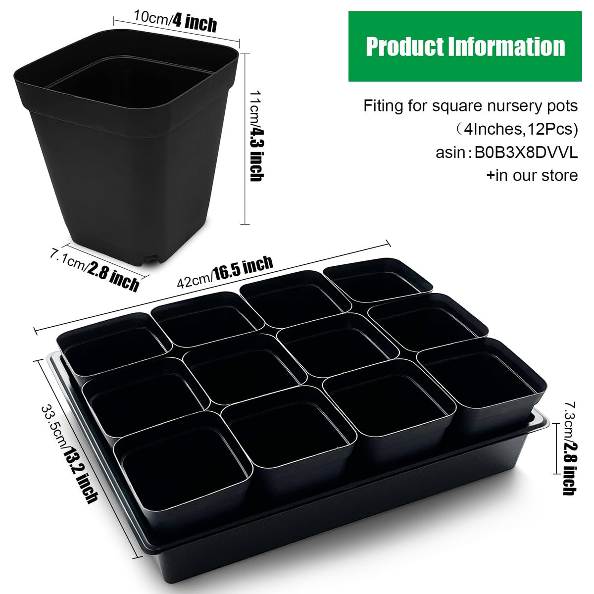 RooTrimmer nursery tray compatible with hydroponics and soil mixing