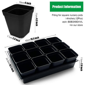 RooTrimmer nursery tray compatible with hydroponics and soil mixing