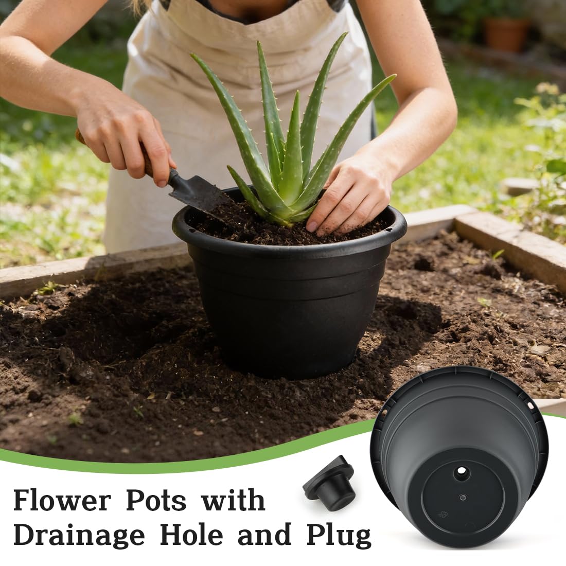 RooTrimmer pot suitable for indoor and outdoor use in gardens and patios.