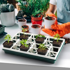 Lightweight RooTrimmer seed starter trays, about 11.5 oz each.