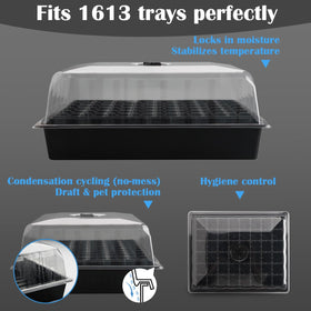 RooTrimmer no-drip design prevents leaks during germination and watering