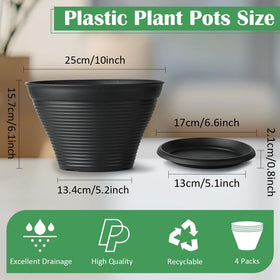 RooTrimmer plant pot with drainage holes promotes healthy root airflow