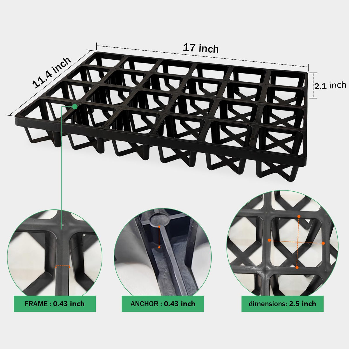 RooTrimmer pot tray enabling easy transport of 24 small pots