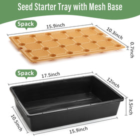 RooTrimmer removable mesh mats elevating plants for fast watering and airflow.