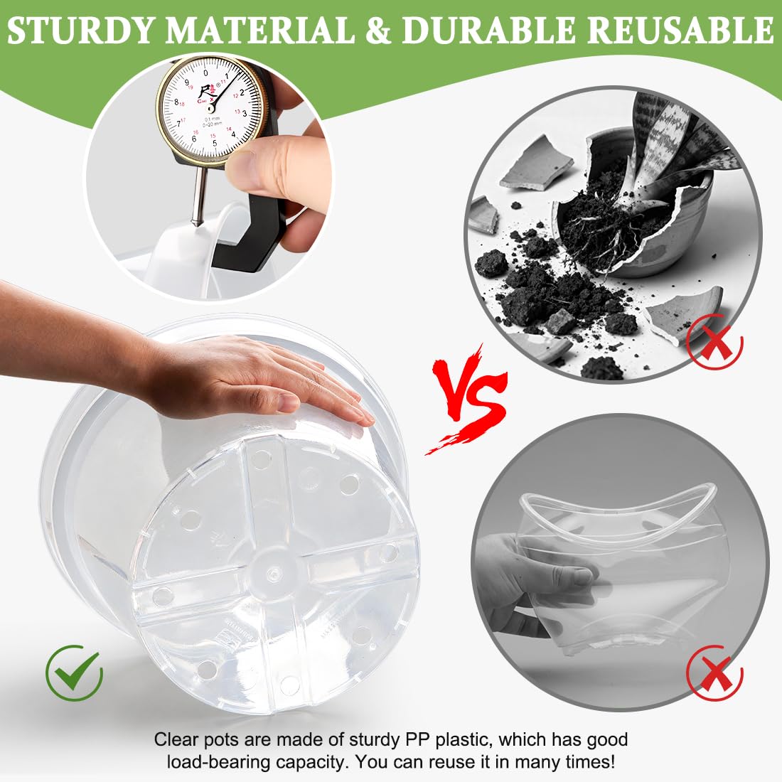RooTrimmer reusable PP plastic pot durable for long-term gardening