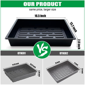 RooTrimmer seed starter tray stackable design with modular corners.