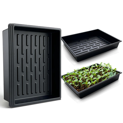 RooTrimmer seed starter tray top view showing deep wells for seedlings.