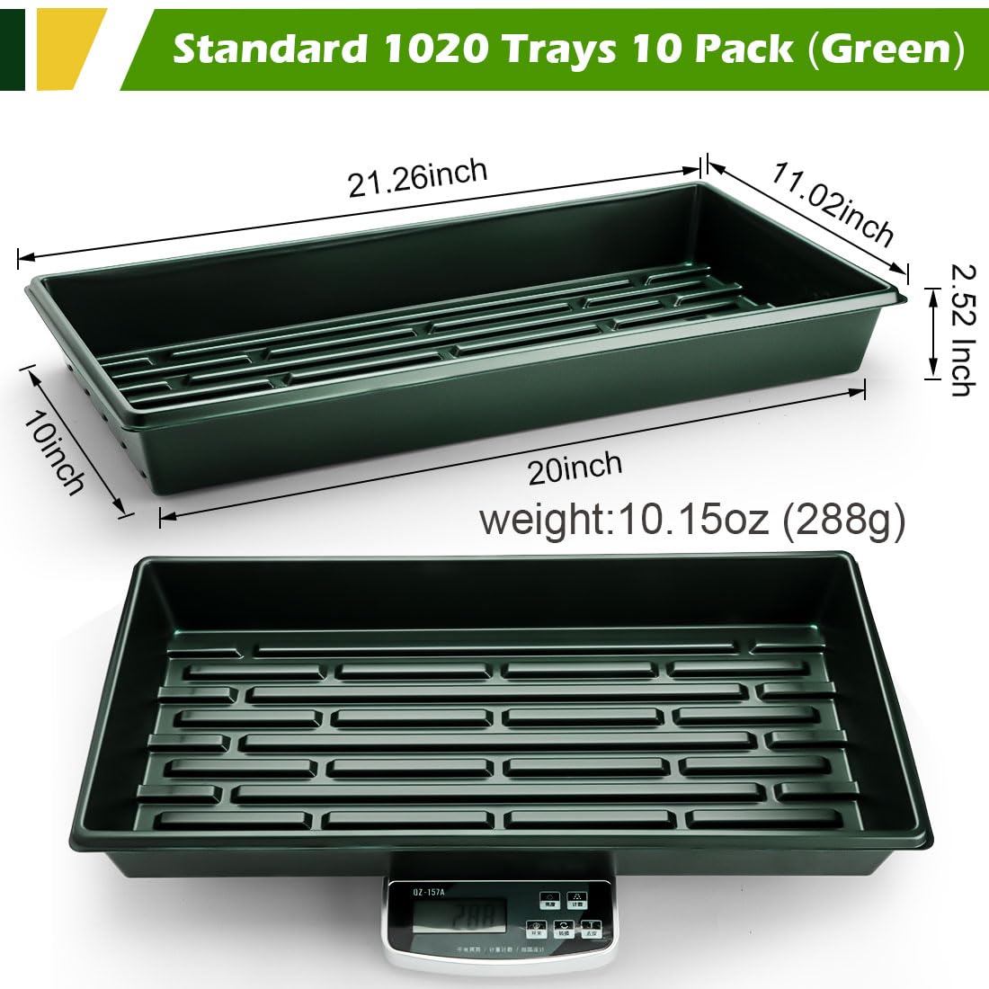 RooTrimmer seed starting tray without drainage for microgreens