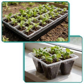 RooTrimmer seed-starting trays support versatile garden setups