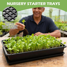 RooTrimmer seed-starting tray in indoor setup versatile for microgreens