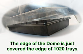 RooTrimmer seed tray dome keeps temperature stable for healthier seed-to-plant transition.