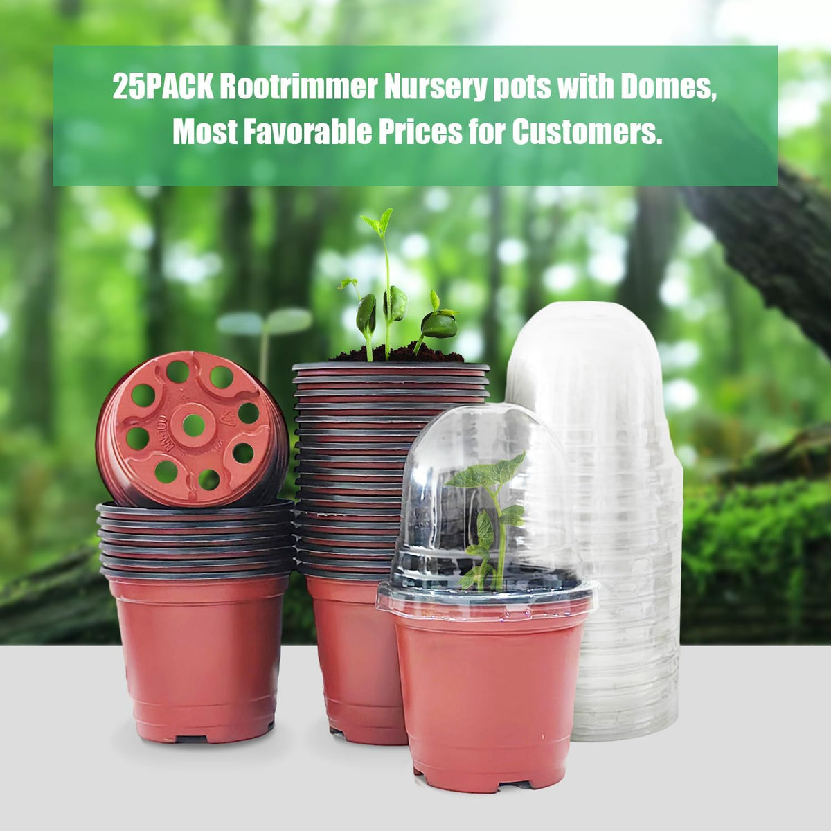 RooTrimmer soft-material transplant pot enables gentle root relocation.