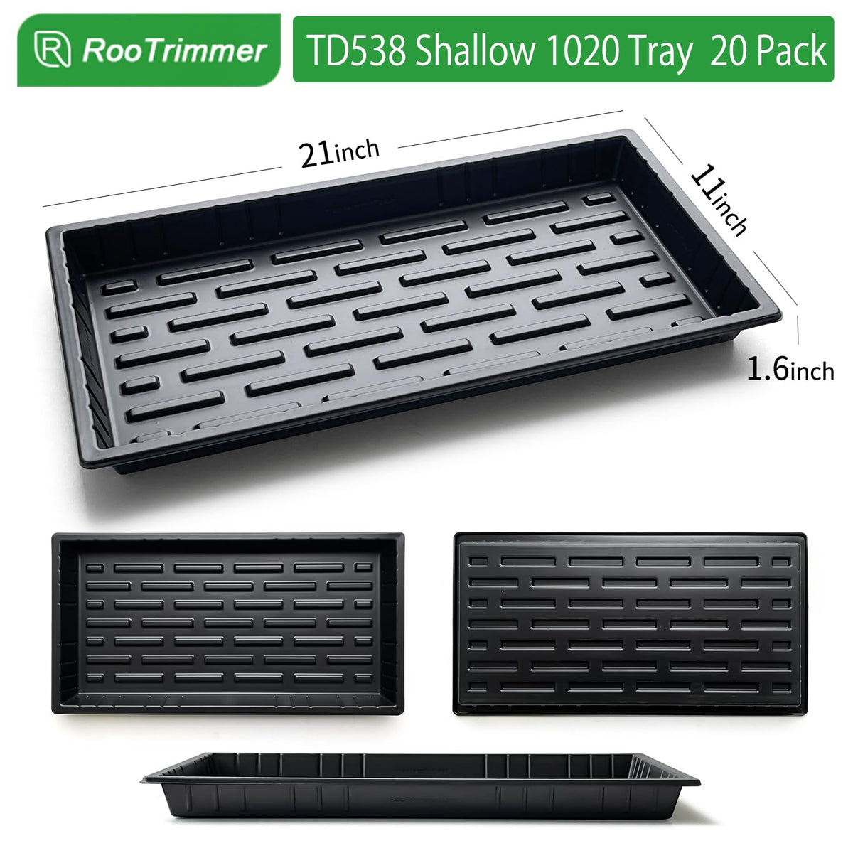 RooTrimmer TD538 fits 72/128-cell plug trays from front angle