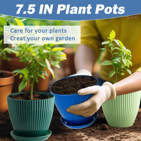 RooTrimmer pot with textured finish enhances indoor décor and plant displays.