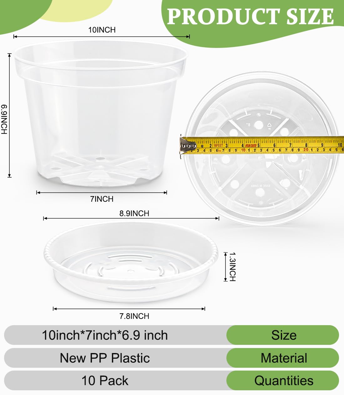 RooTrimmer transparent plant pot shows moisture and water level at a glance