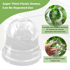 RooTrimmer ventilated dome with top vents improves airflow around young plants