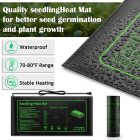 RooTrimmer waterproof heat mat maintains consistent warmth for sprouts.