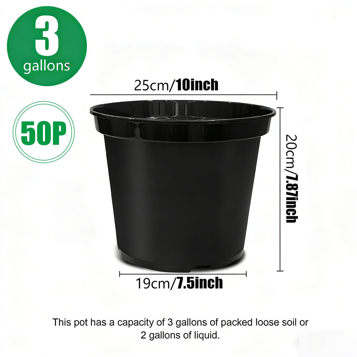 RooTrimmer 10-inch round pot suitable for indoor and outdoor gardening