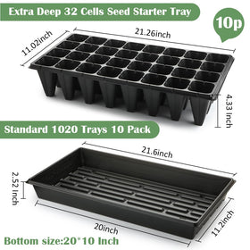 RooTrimmer 32-cell deep seed starter tray close-up showing deep cells
