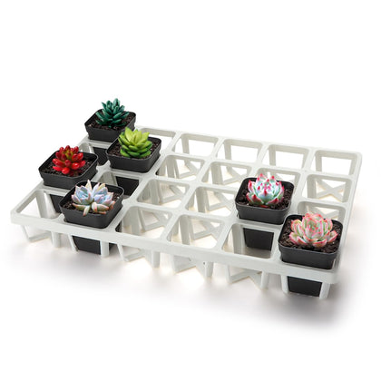 RooTrimmer 5-pack trays top view showing secure 24-cell layout for easy pot transport