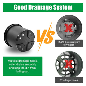 RooTrimmer reinforced rim design withstands daily handling and full soil loads