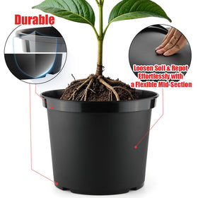RooTrimmer pot with textured surface to minimize slipping during moves