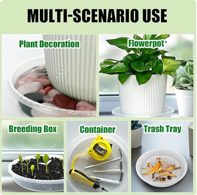 RootTrimmer 5-pack 13-inch saucers provide cost-effective coverage for multiple pots.