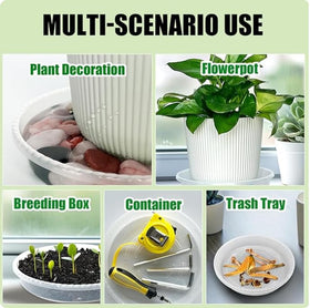RootTrimmer 5-pack 13-inch saucers provide cost-effective coverage for multiple pots.