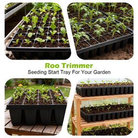 Roottrimmer drainage holes promote even watering across each cell.