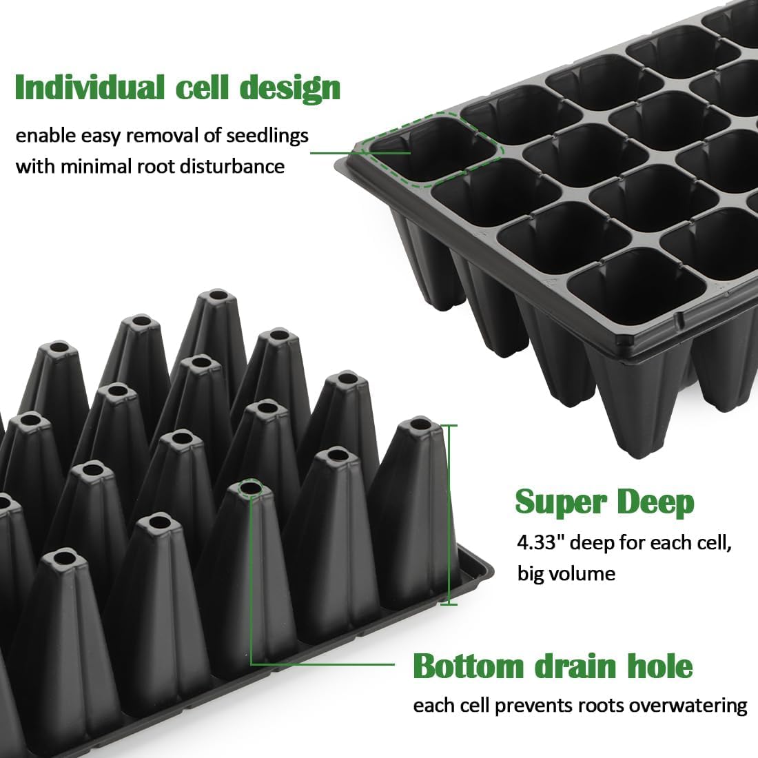 Reusable RooTrimmer nursery flats designed for multiple seasons