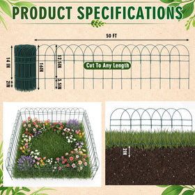 Roowest 16-inch by 50-foot border creates easy, no-dig garden edging for clean lines.