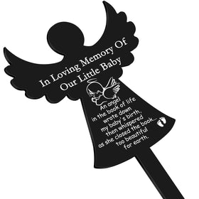 Roowest Baby Grave Plaque Acrylic—durable memorial for cemetery or yard