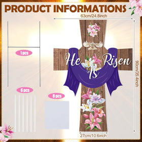 Roowest He is Risen message brightens outdoor spaces for Easter celebrations.