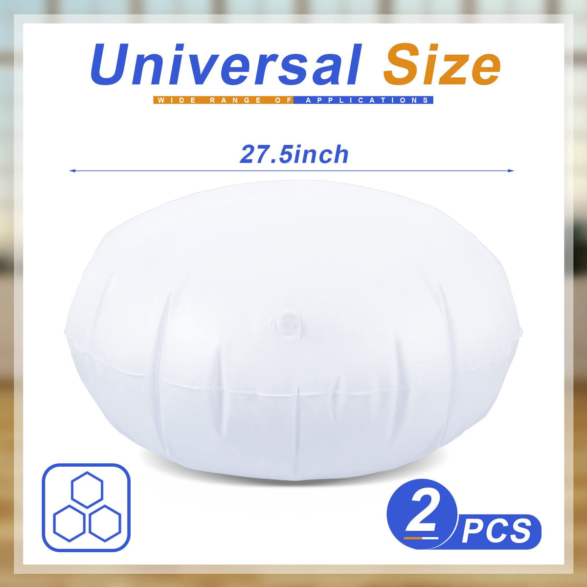 Roowest white pod chair cushion closeup, sturdy thick PVC for durable seating.