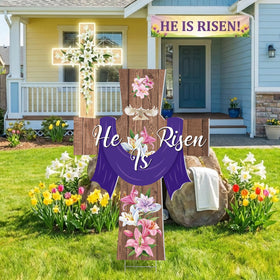 Roowest lawn placement ready sign suitable for gardens, porches, or walkways.
