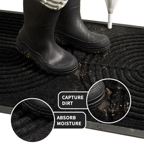 RORA low-profile door mat design prevents door snag and allows smooth passage