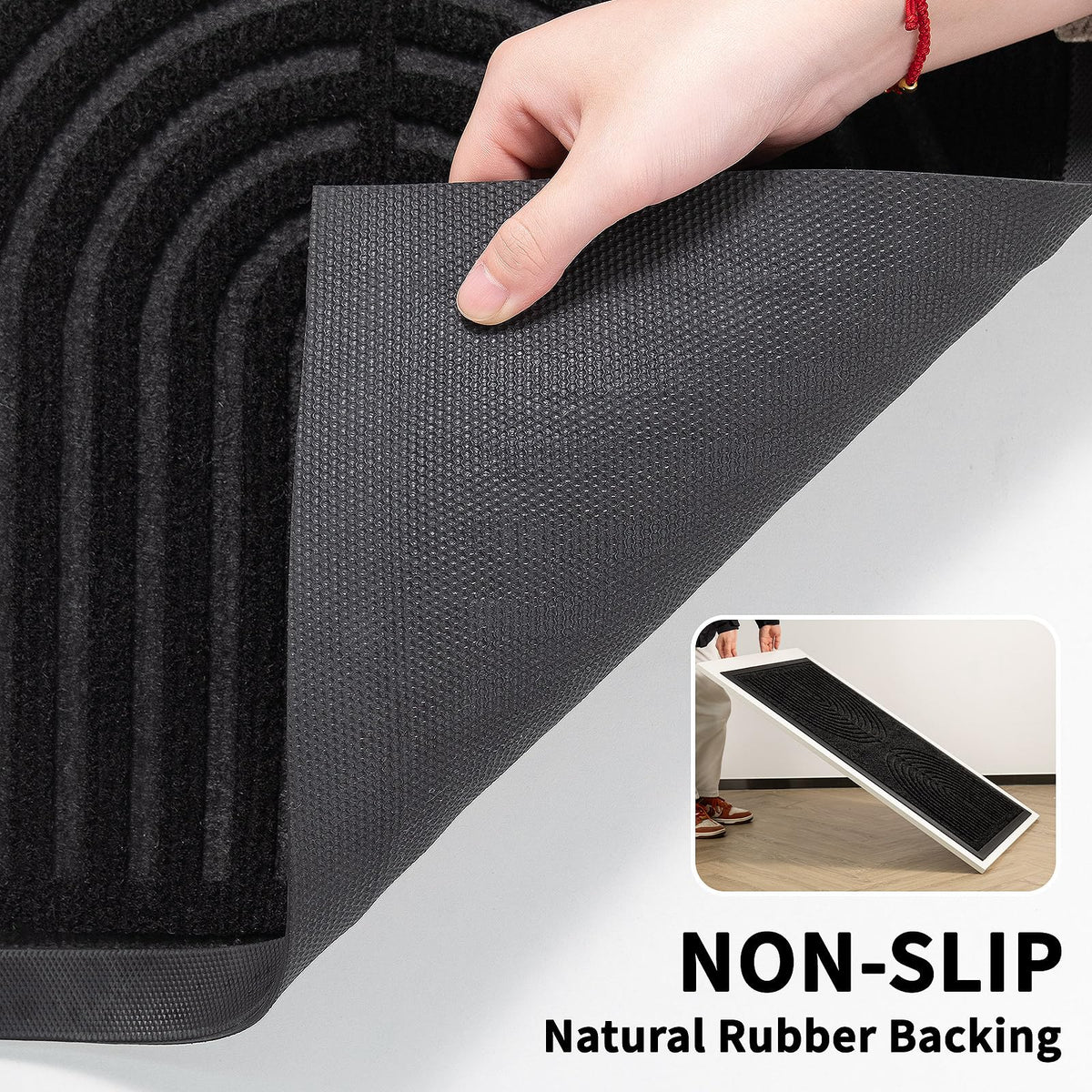 RORA door mat with non-slip backing ensures stable entry at the doorway