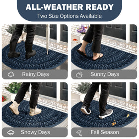 RORA two-size mat suits small doors or wide entryways with versatile placement.