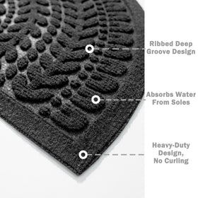 RORA half-circle doormat uses premium fibers for durability and fade resistance.