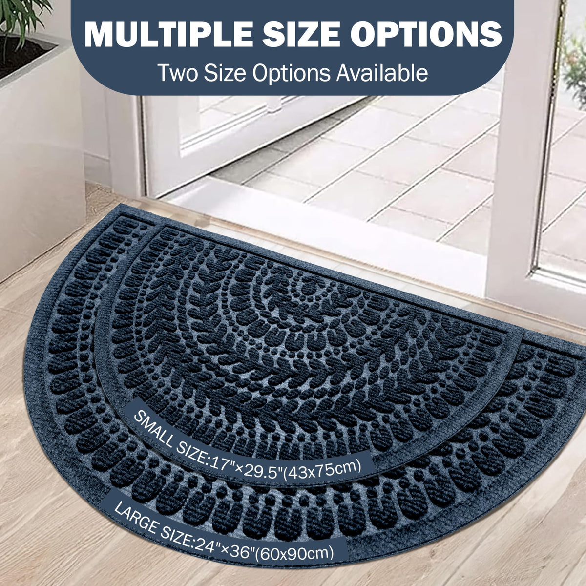RORA wash-and-clean doormat resists fading and dries quickly after cleaning.