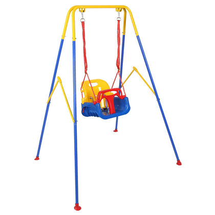 Rormcheny 3-in-1 toddler swing frame enables quick setup for indoor or outdoor play.