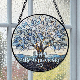 RosaTeeStore premium printed glass suncatcher adds vibrant color to windows.