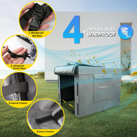 Rosefray generator cover features 360° windproof design for gusty days