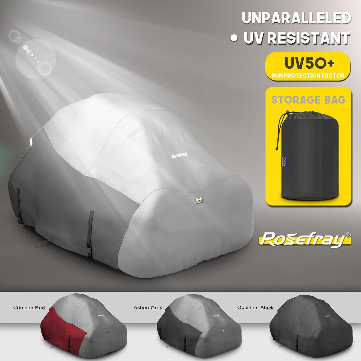 Rosefray Dimensions 79-inch L x 46-inch W x 55-inch H provide universal deck compatibility.