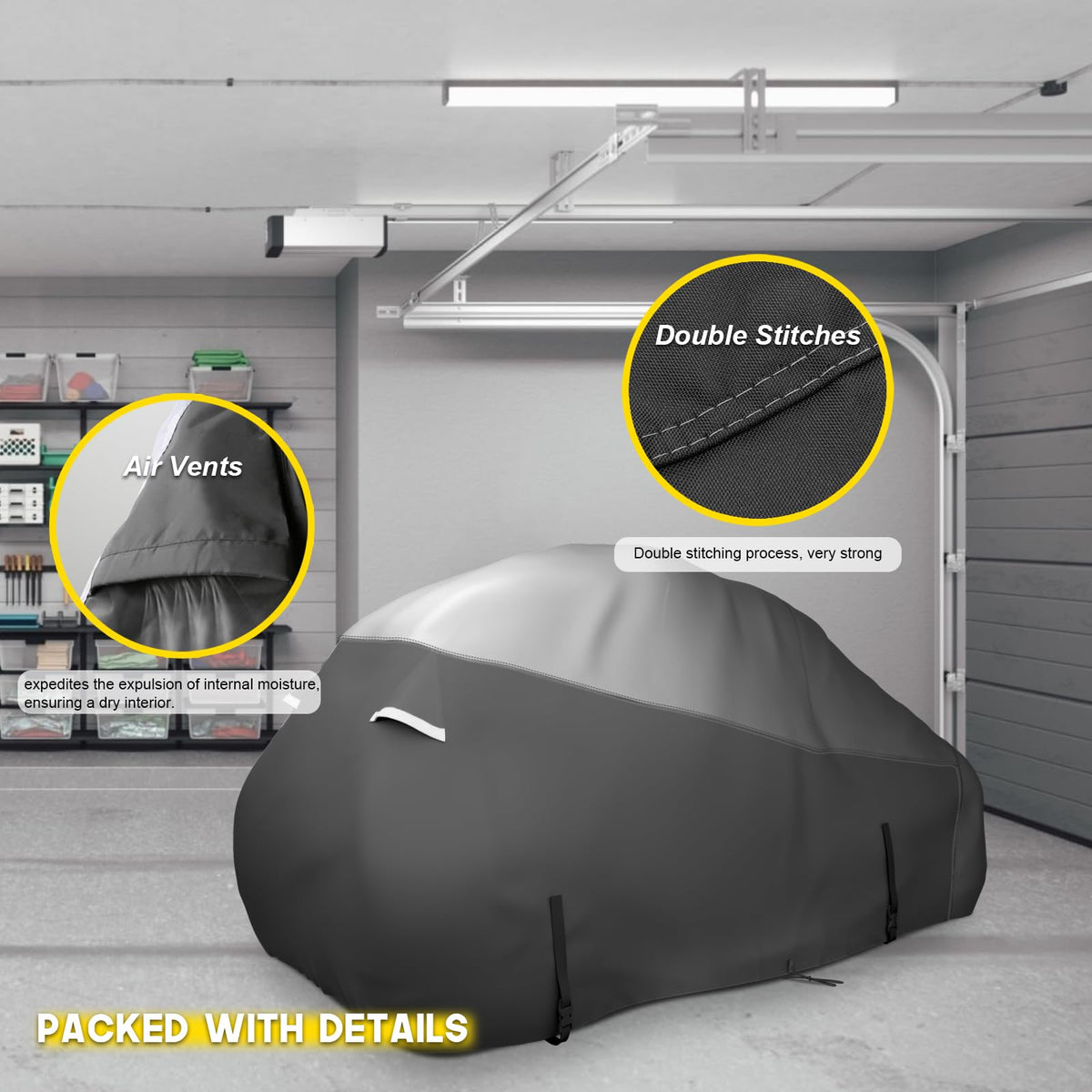 Rosefray Gray mower cover complements outdoor spaces while protecting gear.
