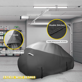 Rosefray Gray mower cover complements outdoor spaces while protecting gear.