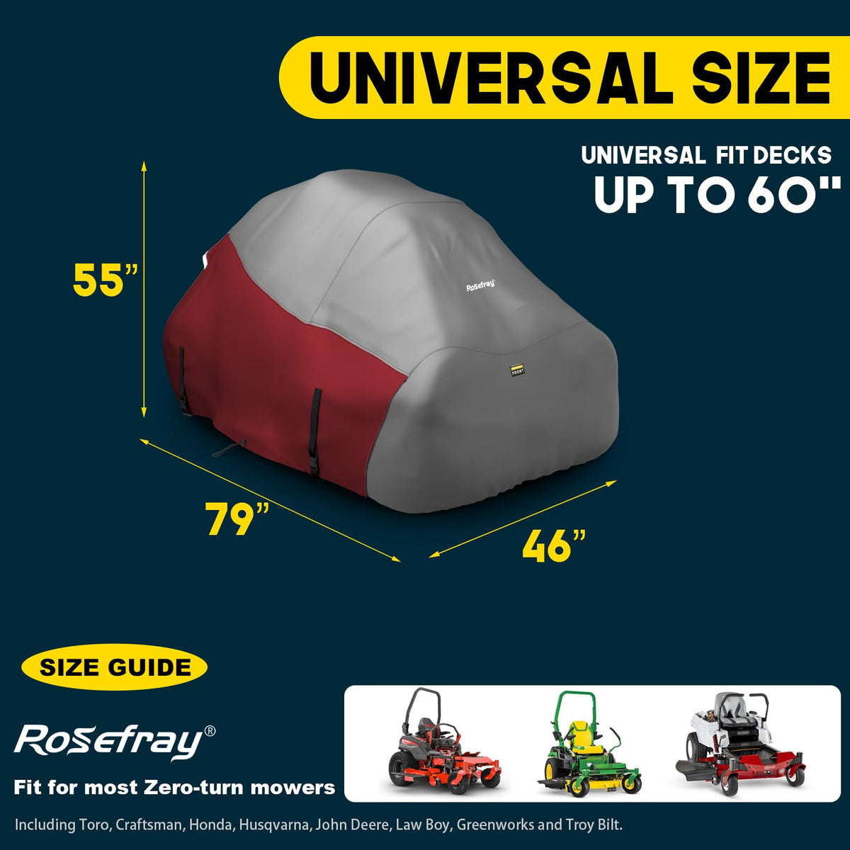 Rosefray waterproof mower cover protecting engine during rain