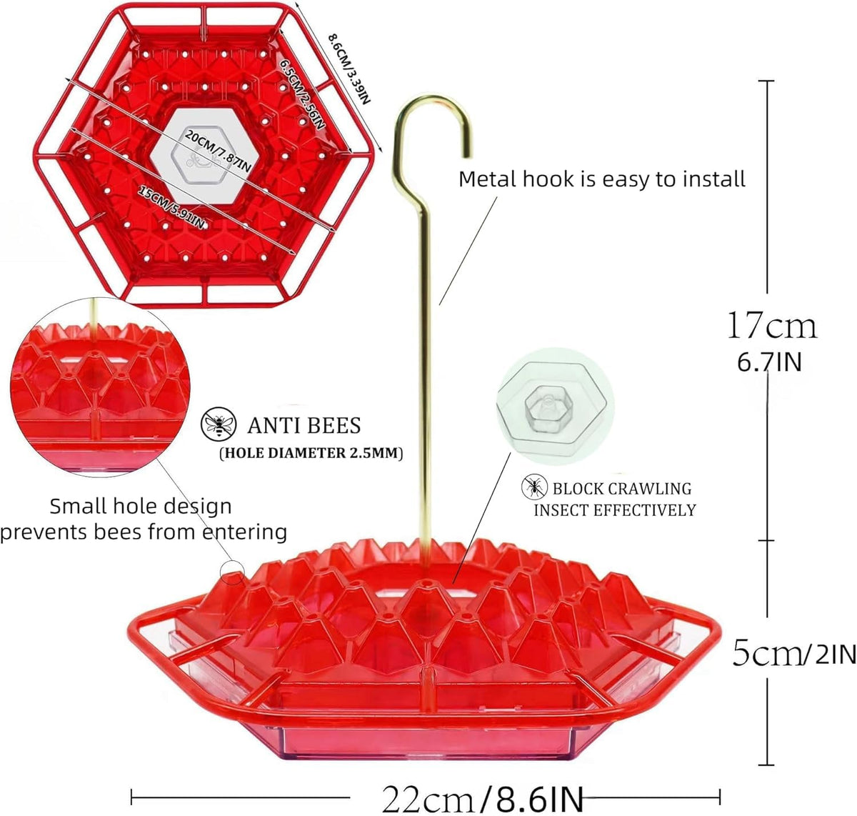 Roself feeder disassembles easily for quick cleaning and refills.