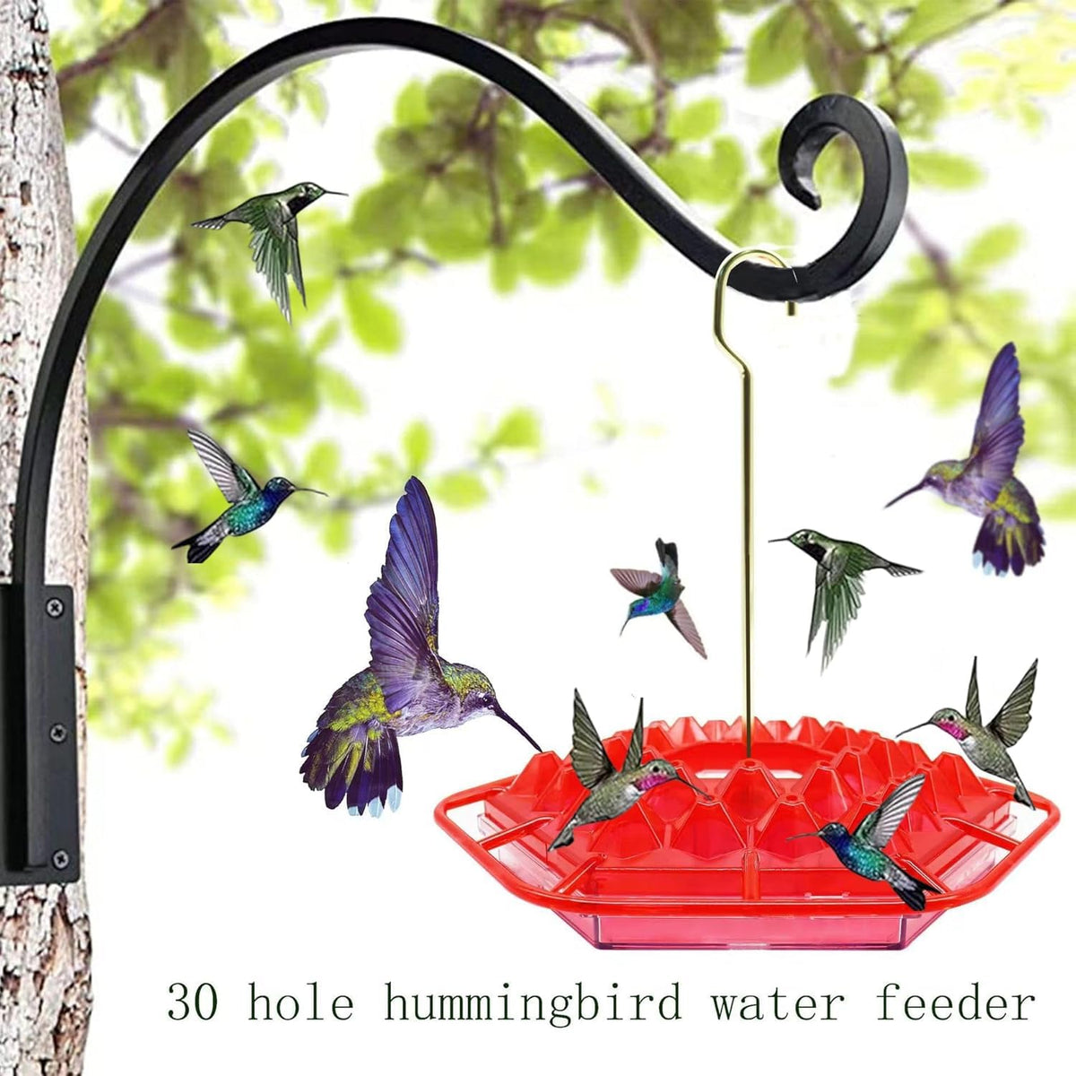 Roself patio hanging feeder ready for garden or deck installation.
